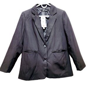 Merokeety Black Tailored Blazer Jacket   Womens Size S 2 Button Closure